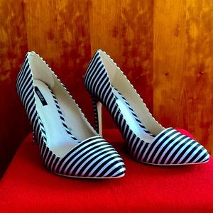 Black and white shoes